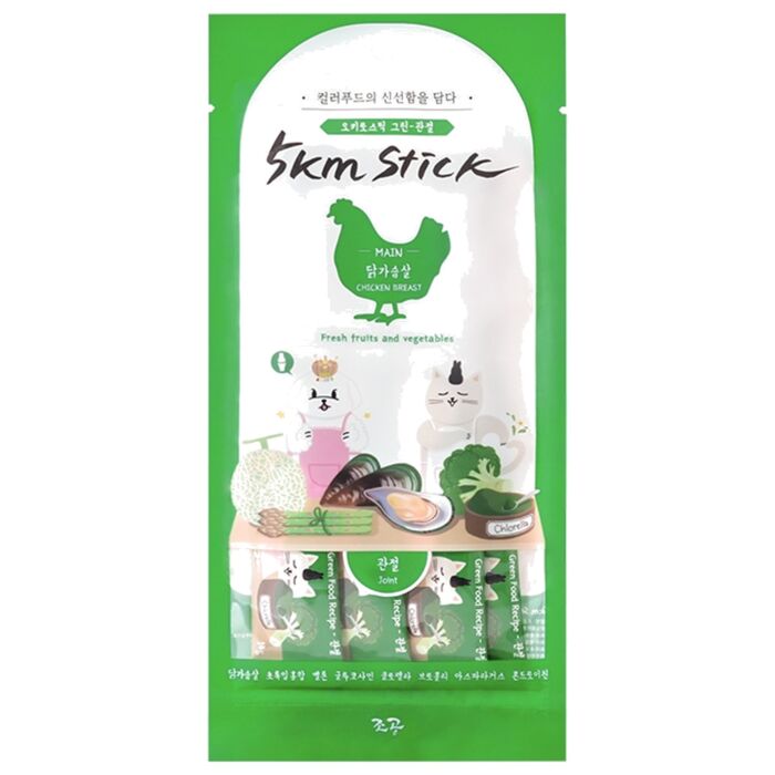 Chogong 韓國朝貢貓小食(綠色) - 5km Stick系列 - 雞胸肉 56g (4 x 14g)
