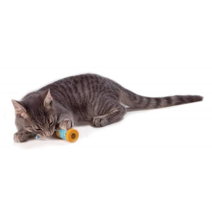 Petstages Cat Toy - OrkaKat Catnip Spool with String (2 inch)