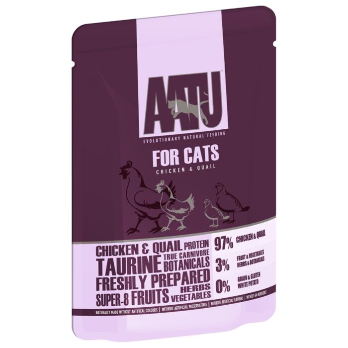 AATU 無穀物貓濕糧 - 雞+鵪鶉配方 85g