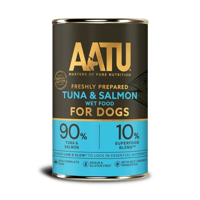 AATU 無穀物狗罐頭 - 吞拿魚及三文魚配方 400g