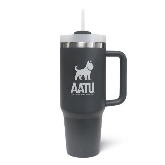 AATU Stainless Steel Straw Tumbler 1000ml (French Bulldog)