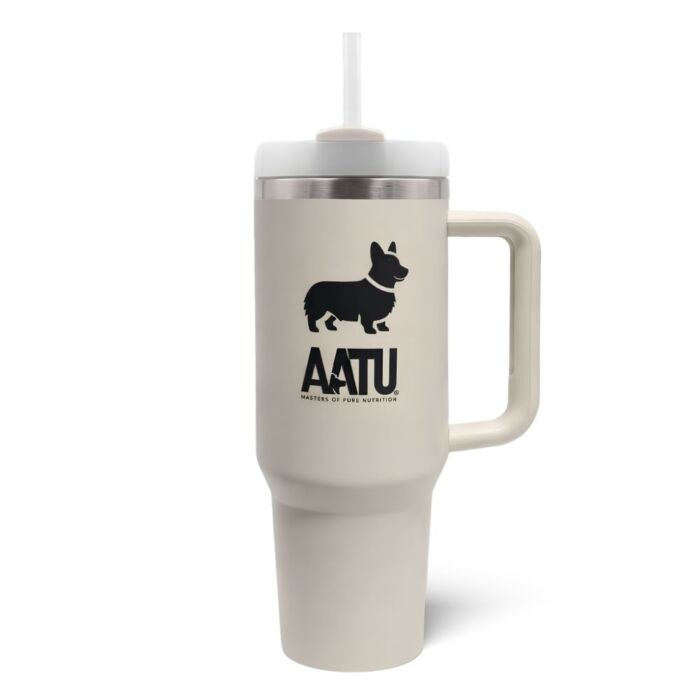 AATU Stainless Steel Straw Tumbler 1000ml (Corgi)