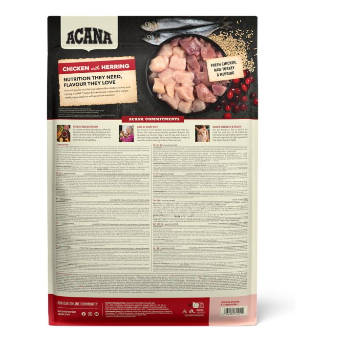 Acana Cat Food - Indoor Entree - Chicken & Herring