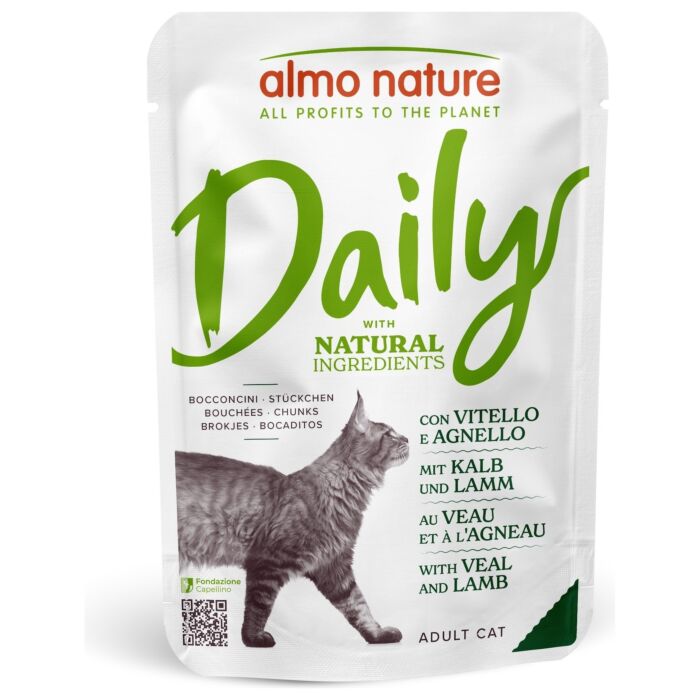 Almo Nature Daily Menu Cat Pouch - Veal & Lamb 70g