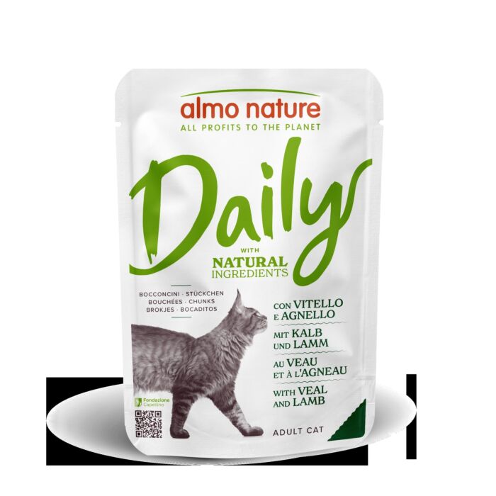 Almo Nature Daily Menu Cat Pouch - Veal & Lamb 70g