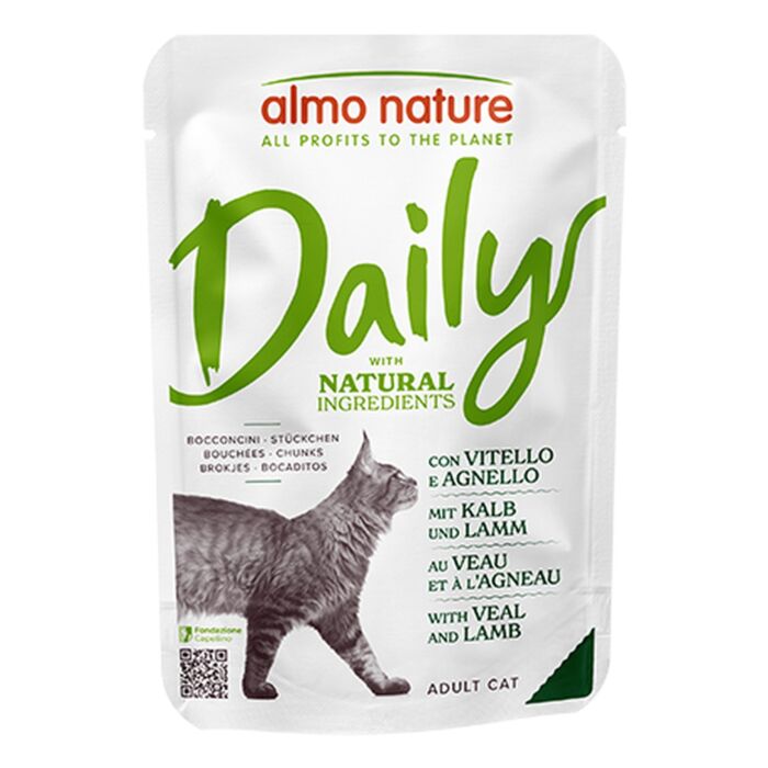 Almo Nature Daily Menu Cat Pouch - Veal & Lamb 70g