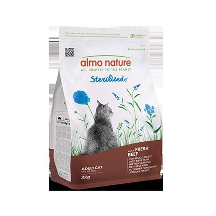 Almo Nature Cat Food - Sterilised with Fresh Beef 2kg