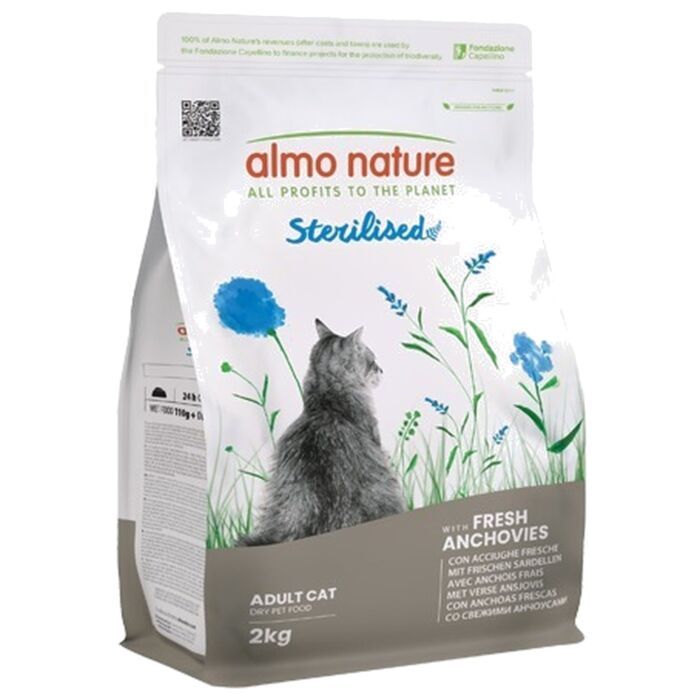 Almo Nature Cat Food - Sterilised with Fresh Anchovies 2kg