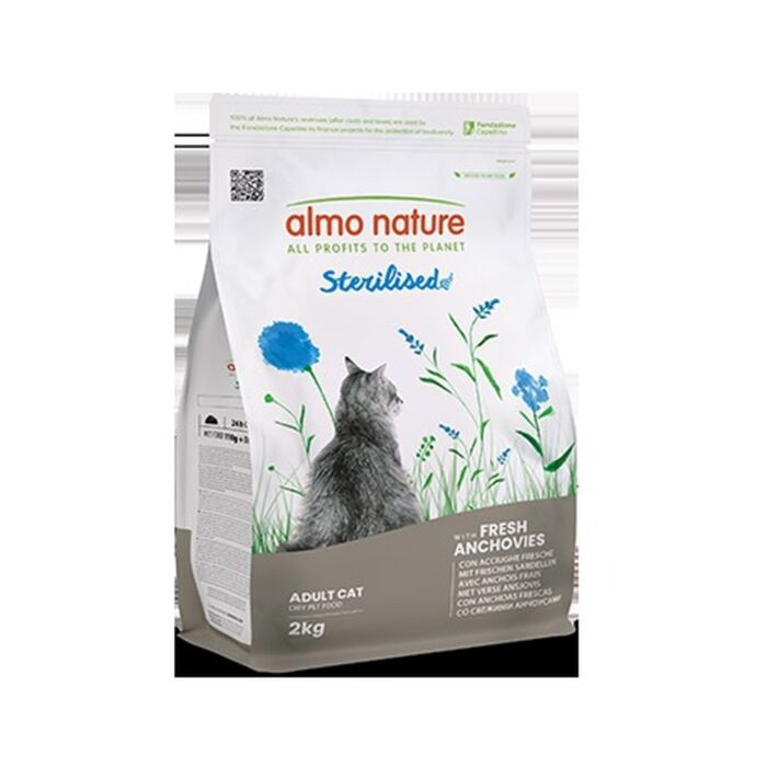 Almo Nature Cat Food - Sterilised with Fresh Anchovies 2kg