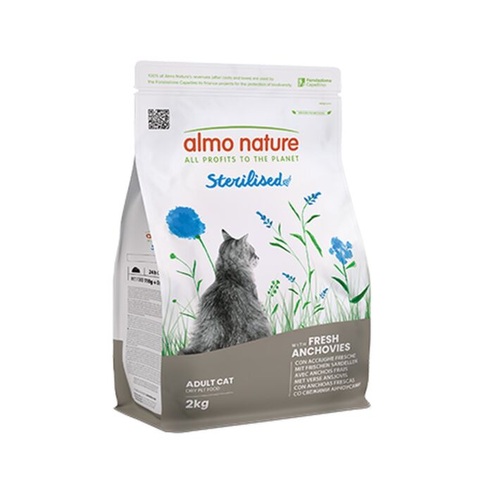 Almo Nature Cat Food - Sterilised with Fresh Anchovies 2kg