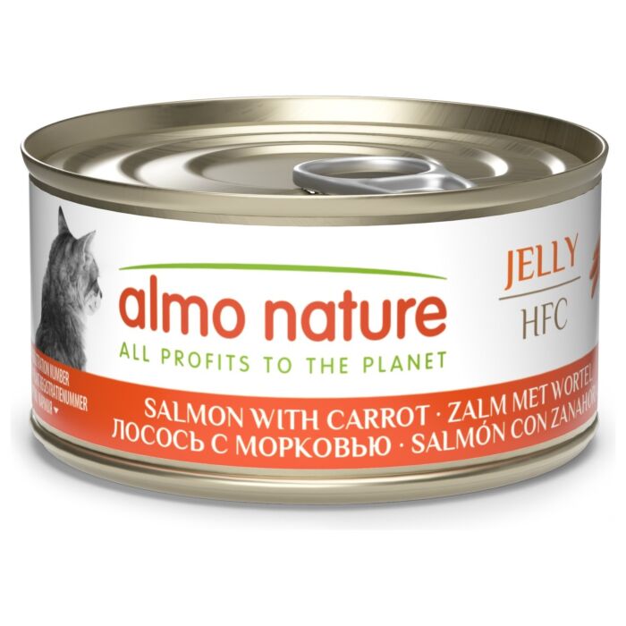 Almo Nature 貓濕糧 - 啫喱系列 - 三文魚胡蘿蔔 70g