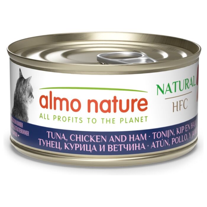 Almo Nature 貓濕糧 - HFC - 美食系列 - 吞拿魚雞肉火腿