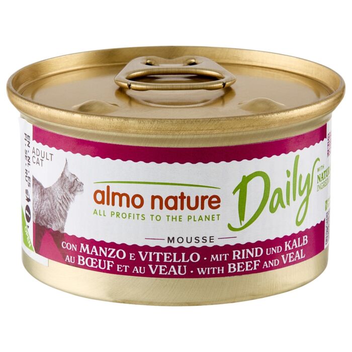 Almo Nature Daily Mousse Cat Can - Beef & Veal 85g