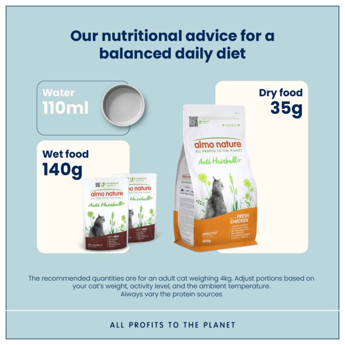 Almo Nature Cat Pouch - Anti Hairball - Beef 70g