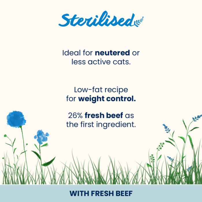 Almo Nature Cat Food - Sterilised with Fresh Beef 2kg