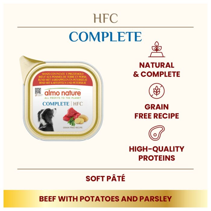 Almo Nature 狗罐頭 - HFC 牛肉 薯仔 歐芹 150g
