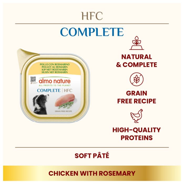 Almo Nature 狗罐頭 - HFC 雞肉 迷迭香 150g