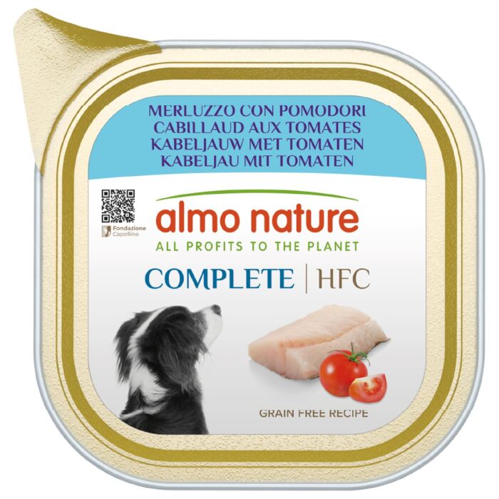 Almo Nature Dog Tray - HFC Human Grade - Cod with Tomatoes 150g