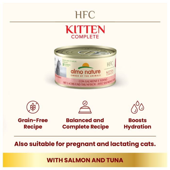 Almo Nature Kitten Can - HFC Human Grade - Salmon & Tuna 70g