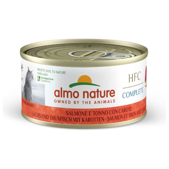 Almo Nature 貓濕糧 - HFC Complete 美食系列 - 三文魚+吞拿魚+紅蘿蔔 70g