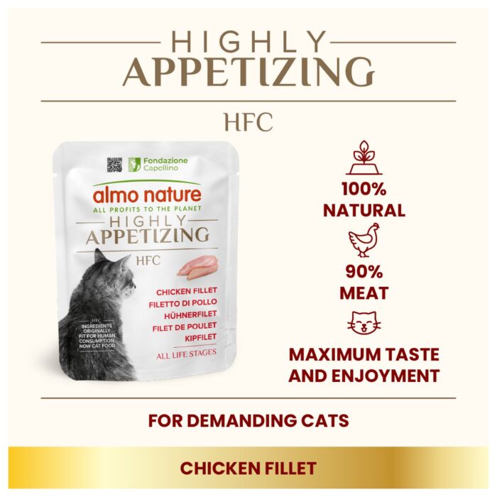 Almo Nature HFC 貓濕糧 - 開胃精華鮮燉包 - 雞柳配方 50g