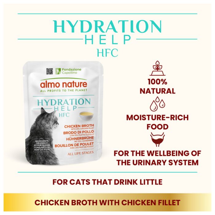 Almo Nature Cat Pouch - Hydration Help Chicken Broth with Chicken Fillet 50g