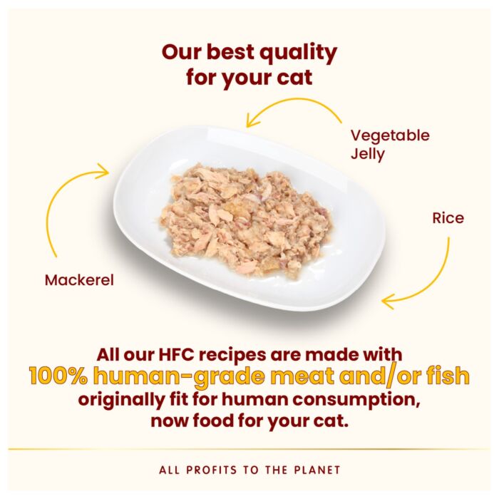 Almo Nature Cat Can - HFC Human Grade - Mackerel in Jelly 70g