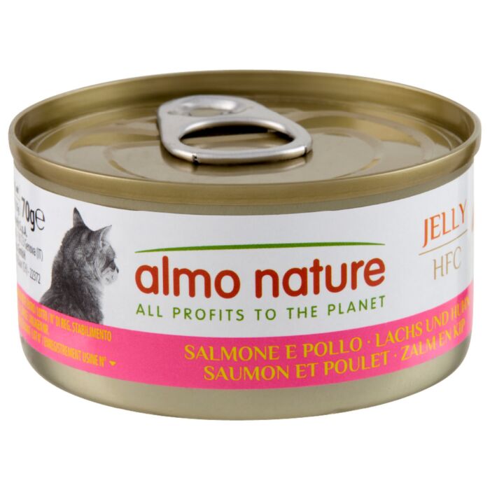 Almo Nature 貓濕糧 - 啫喱系列 - 三文魚雞肉 70g