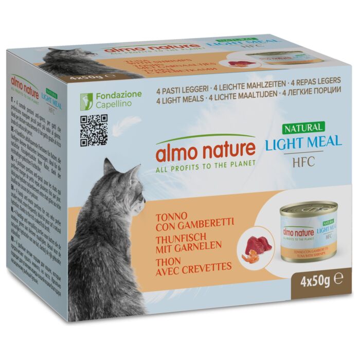 Almo Nature 健怡貓罐頭 HFC 吞拿魚鮮蝦配方 (50g x 4)
