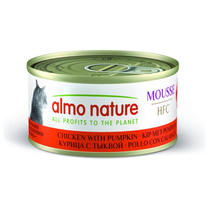 Almo Nature Cat Can - HFC Mousse - Chicken with Pumpkin 70g