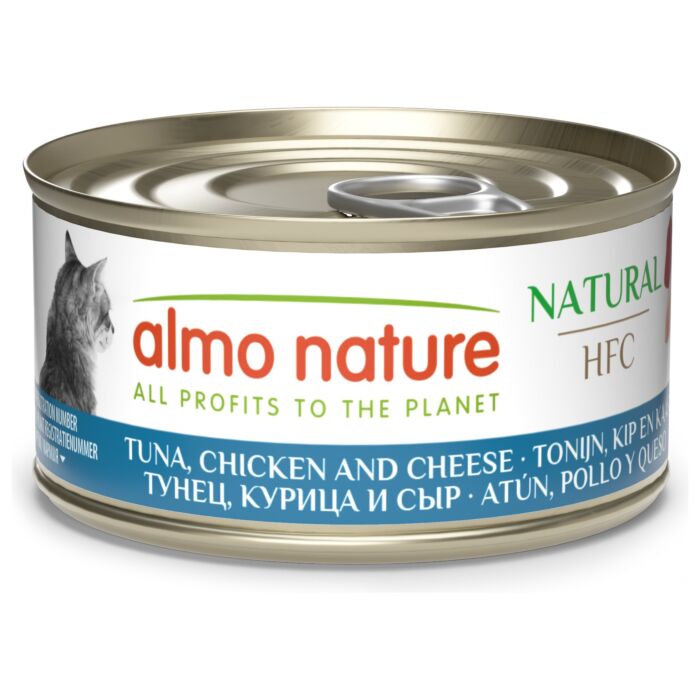 Almo Nature Cat Can - HFC Human Grade - Tuna Chicken & Cheese 70g