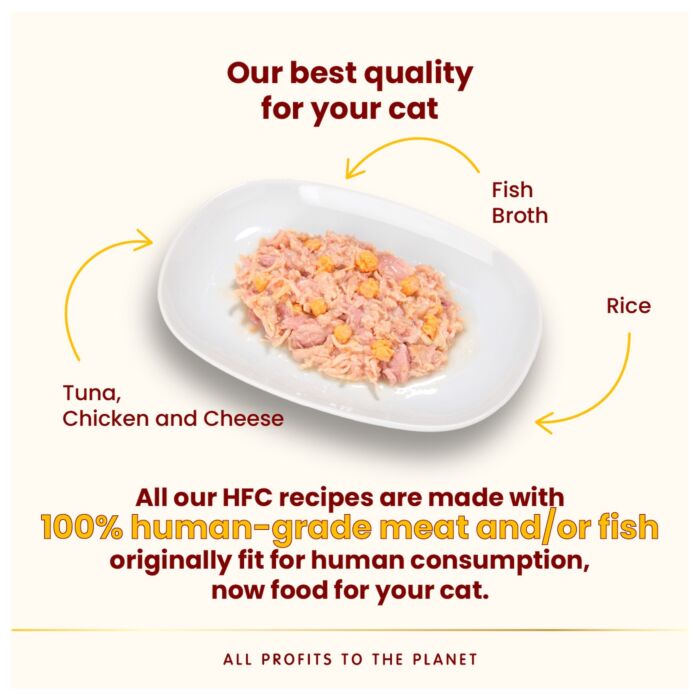 Almo Nature Cat Can - HFC Human Grade - Tuna Chicken & Cheese 70g