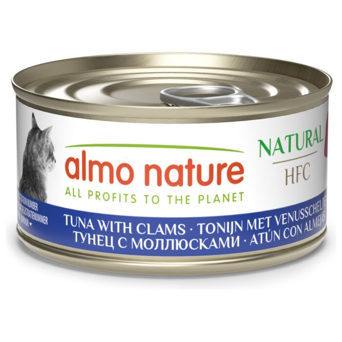 Almo Nature 貓濕糧 - 天然系列 - 吞拿魚蜆肉 70g
