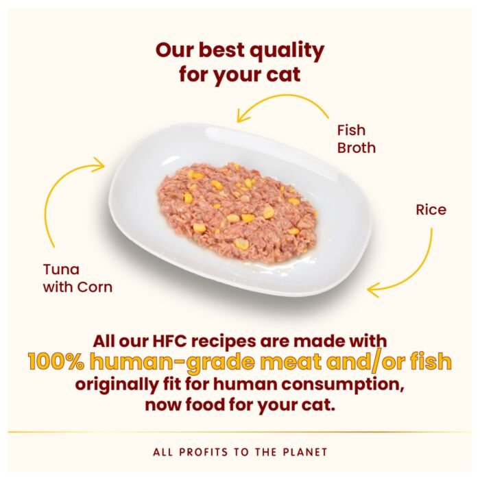 Almo Nature Cat Can - HFC Human Grade - Tuna & Corn 70g