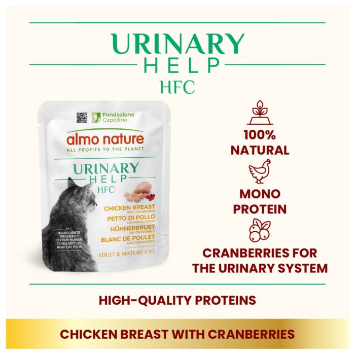 Almo Nature Cat Pouch - HFC Urinary Help Chicken Breast with Cranberries 50g