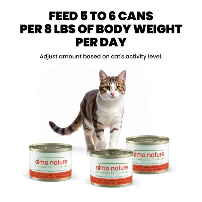 Almo Nature Cat Can - HQS Digestive Support - Chicken with Pumpkin in Gravy 6x50g