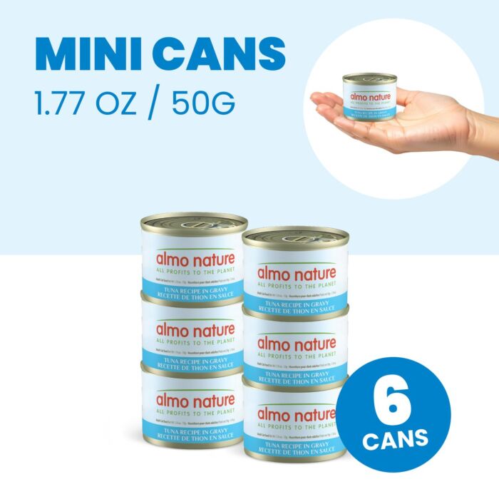 Almo Nature Cat Can - HQS Indoor - Tuna in Gravy 6x50g