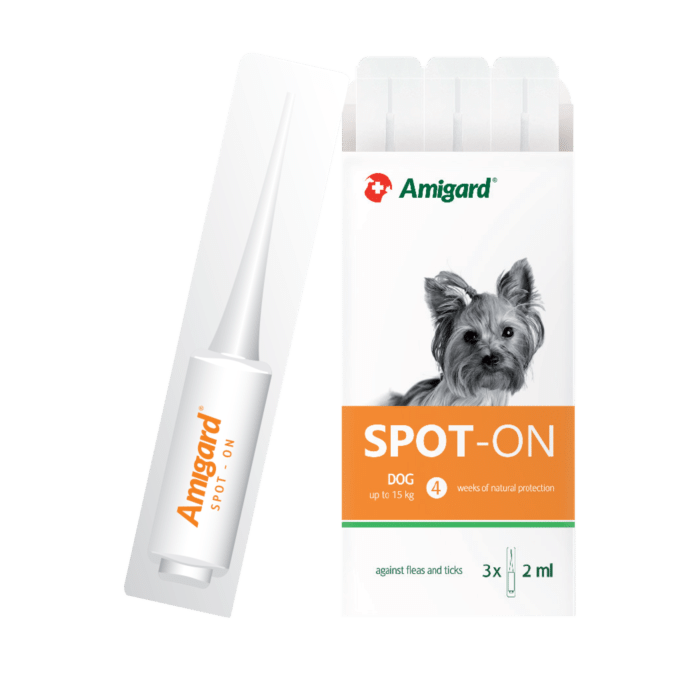 Amigard 安格 犬用 天然防蝨滴 - 15kg以下 (一盒三支 2ml)
