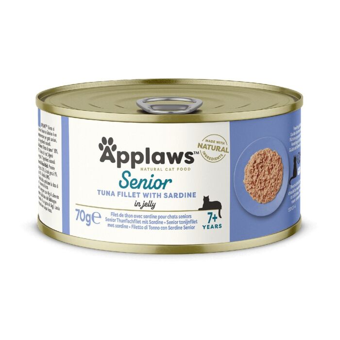 Applaws 愛普士老貓罐頭 - 啫喱系列 - 吞拿魚沙甸魚 70g