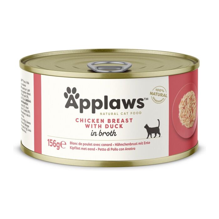 Applaws Cat Canned Food - Chicken Breast with Duck in Broth 156g