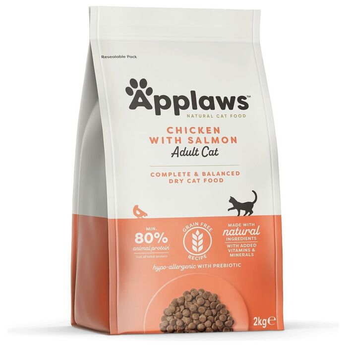 Applaws 愛普士貓乾糧 - 無穀物 - 雞肉三文魚配方