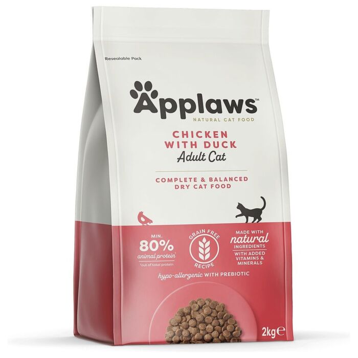 Applaws 愛普士貓乾糧 - 無穀物 - 雞肉鴨肉配方