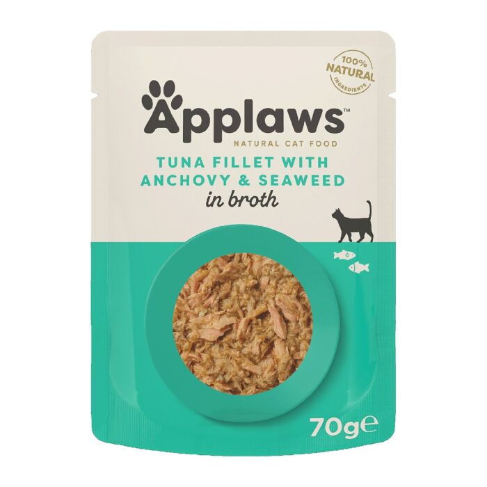 Applaws Natural Cat Pouch - Tuna with Anchovy & Seaweed 70g