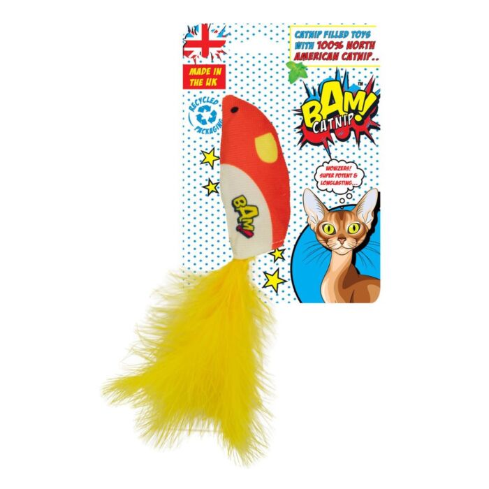 BAM 貓玩具 - Feather Mouse with Catnip