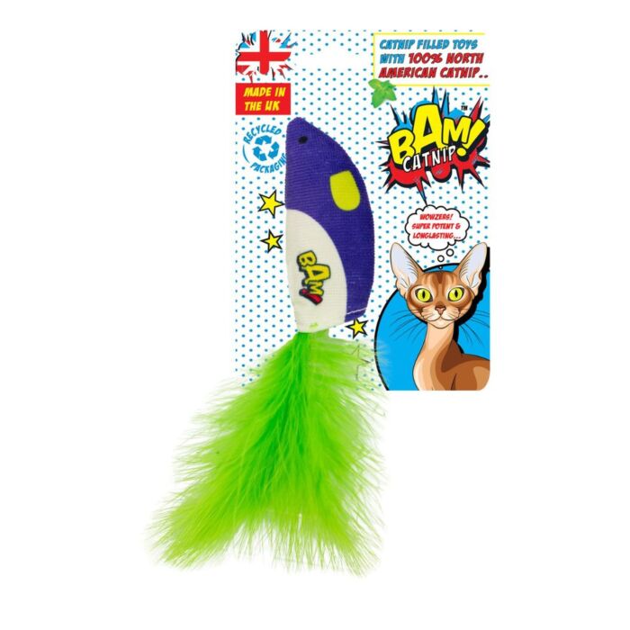 BAM 貓玩具 - Feather Mouse with Catnip