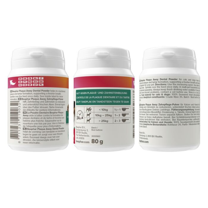 Beaphar Natural Plaque Away Dental Powder 80g