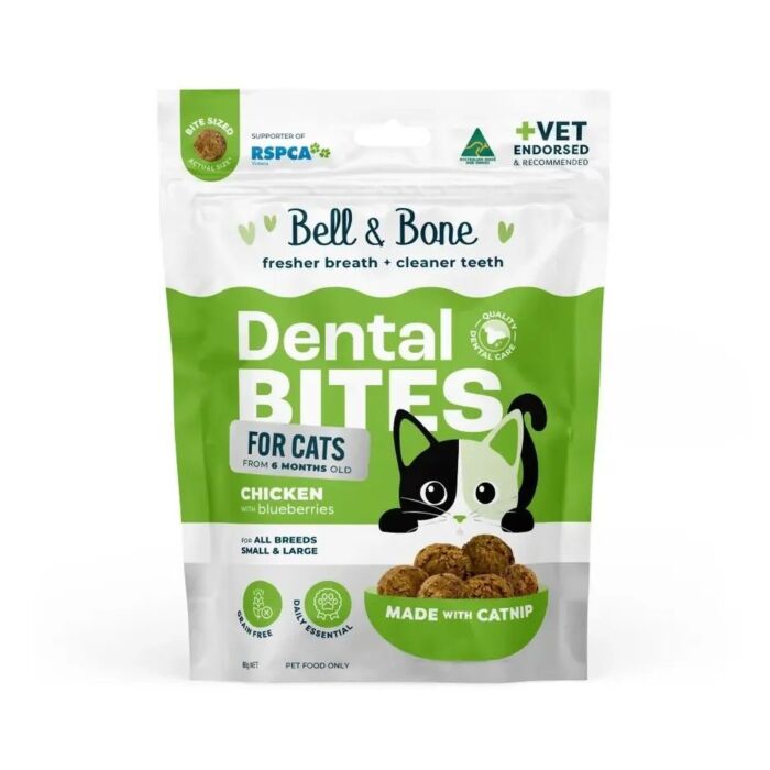 Bell & Bone Cat Dental Treat - Chicken with Blueberries 80g