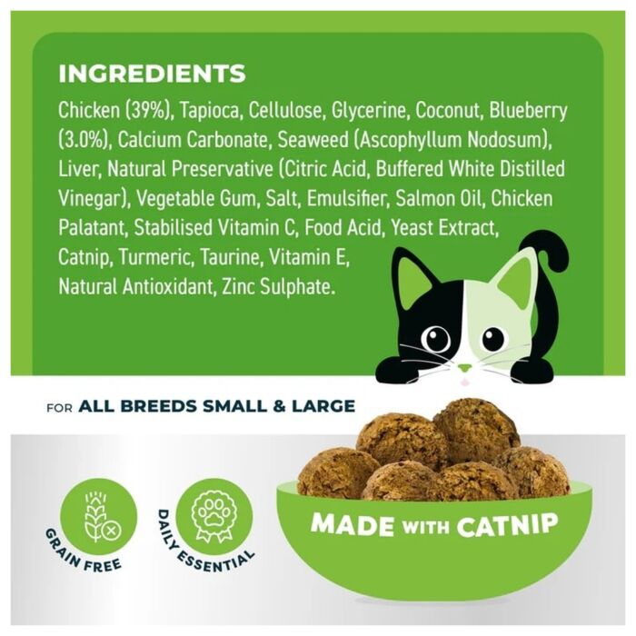 Bell & Bone Cat Dental Treat - Chicken with Blueberries 80g