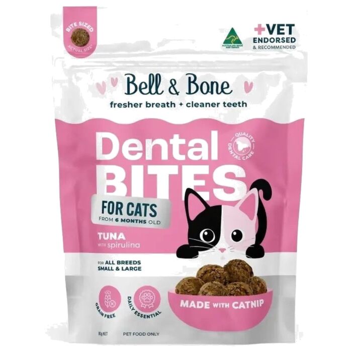 Bell & Bone Cat Dental Treat - Tuna with Spirulina 80g - EXP 11-11-2026