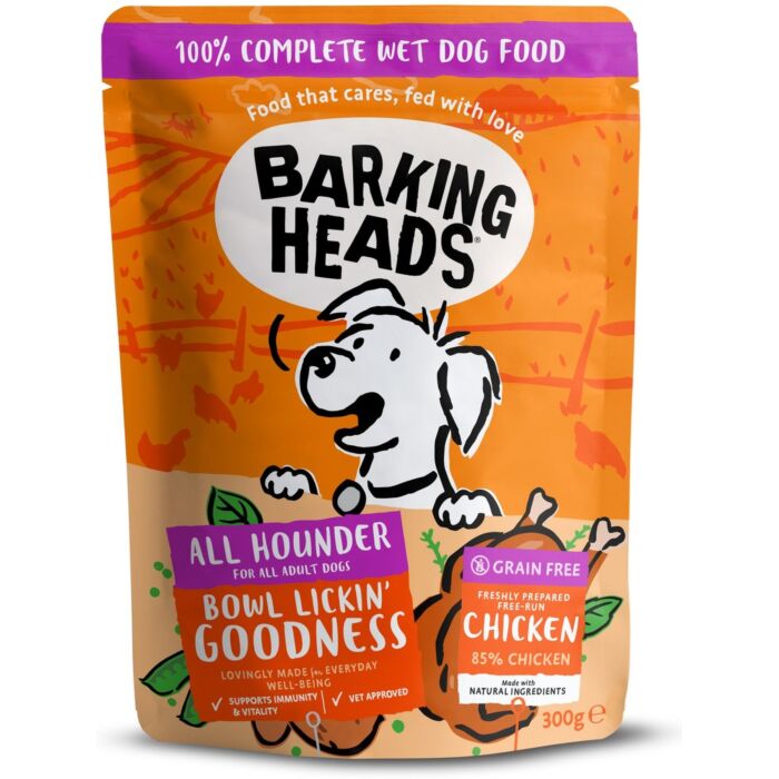 Barking Heads Grain Free Dog Pouch - Chicken 300g